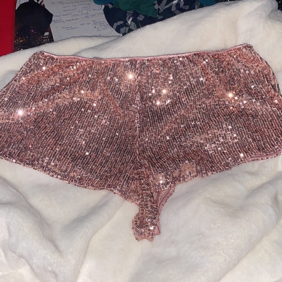 Large Shiny sleep shorts new with tag from Victoria Secret - Picture 3 of 7